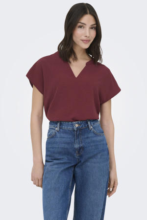blousetop donkerrood