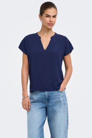 blousetop donkerblauw