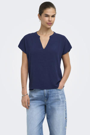 blousetop donkerblauw