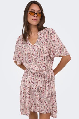 blousejurk met paisley print - ecru