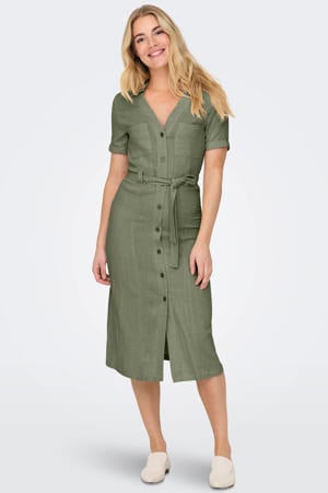 linnen blousejurk groen
