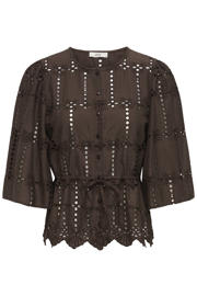 thumbnail: JDY blouse broderie donkerbruin