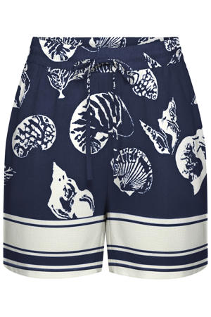 regular waist casual short donkerblauw