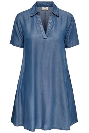A-lijn jurk medium blue denim