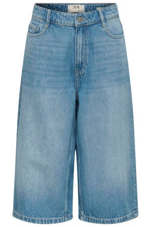 denim high wide leg jorts - lichtblauw