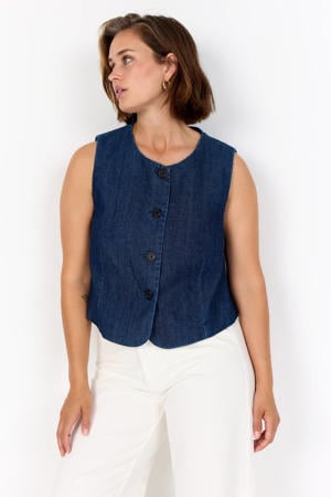 gilet dark blue denim