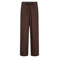 Wasabiconcept regular high waist broek met linnen donkerbruin