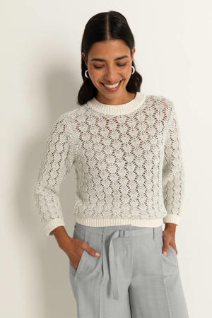 pullover ecru grof gebreid