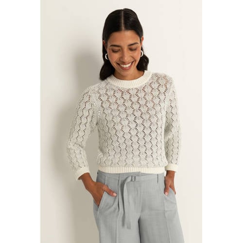 Claudia Sträter pullover ecru grof gebreid afbeelding