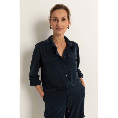 Claudia Sträter blouse donkerblauw afbeelding