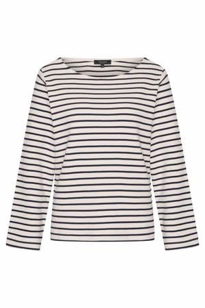 gestreepte pullover ecru fijn gebreid