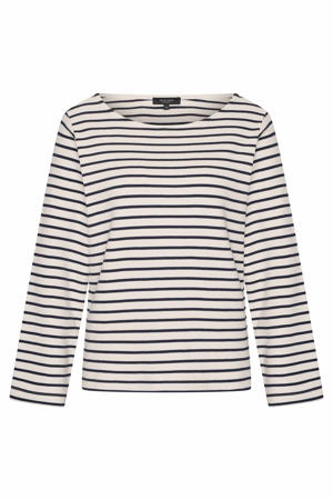gestreepte pullover ecru fijn gebreid
