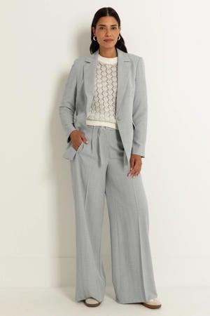 wide leg high waist pantalon lichtblauw