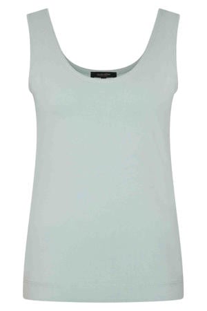 tanktop blauw fijn gebreid