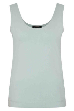 tanktop blauw fijn gebreid