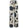 Claudia Sträter wide leg high waist gebloemde casual broek donkerblauw