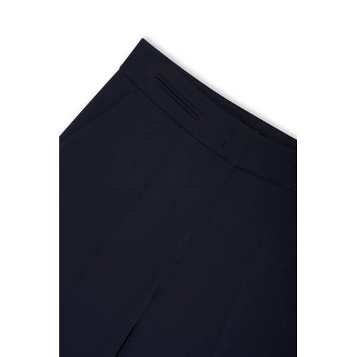 Claudia Sträter straight high waist pantalon donkerblauw afbeelding