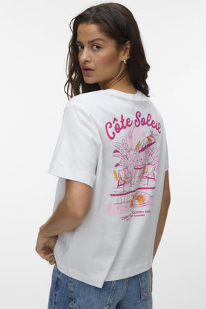T-shirt met backprint wit