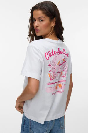 T-shirt met backprint wit