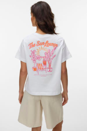 T-shirt met backprint wit