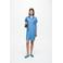 VILA blousejurk medium blue denim