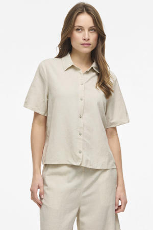 blouse met linnen zand