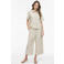 VILA blouse met linnen zand