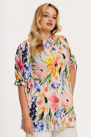 gebloemde blouse multi