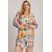 YOEK wide leg high waist gebloemde broek multi