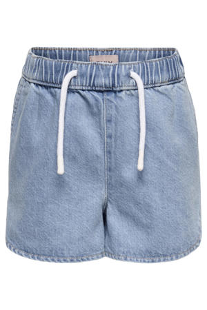 relaxed short light blue denim
