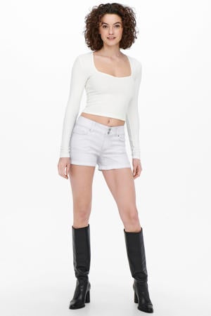 denim skinny regular waist short wit