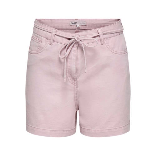 ONLY regular high waist casual short lichtroze afbeelding