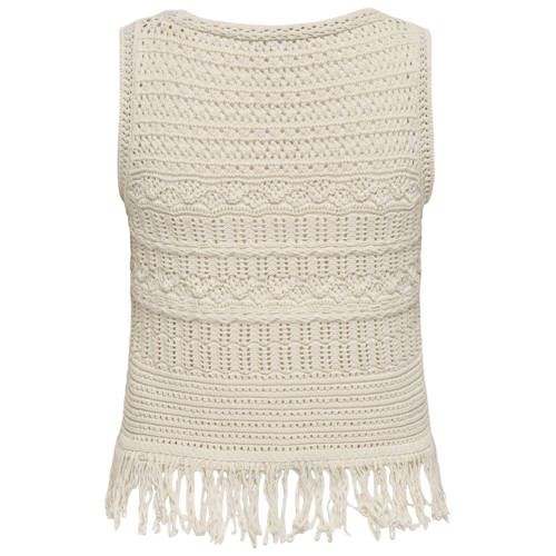 ONLY top crème gebreid afbeelding