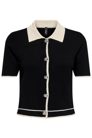 top zwart gebreid