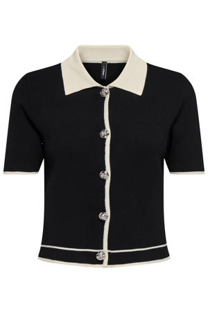 top zwart gebreid