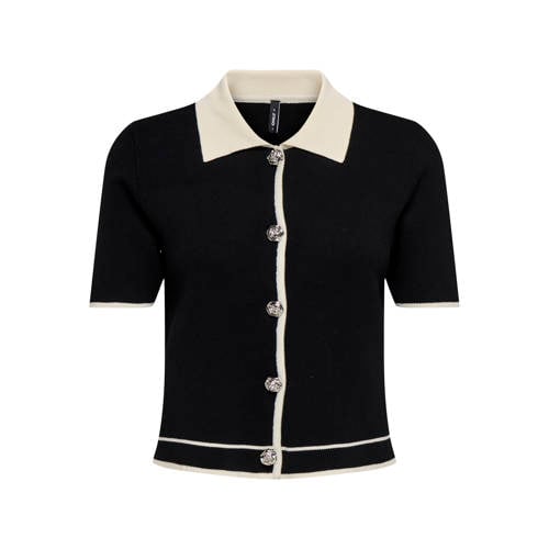 ONLY top zwart gebreid afbeelding