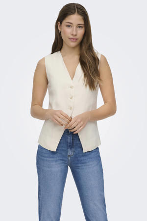 getailleerde blazer crème