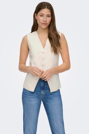 getailleerde blazer crème