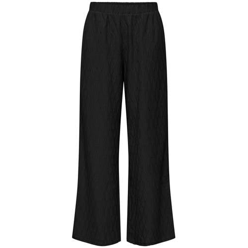 ONLY wide leg high waist casual broek zwart afbeelding