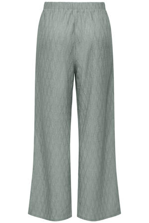 wide leg high waist casual broek lichtgroen