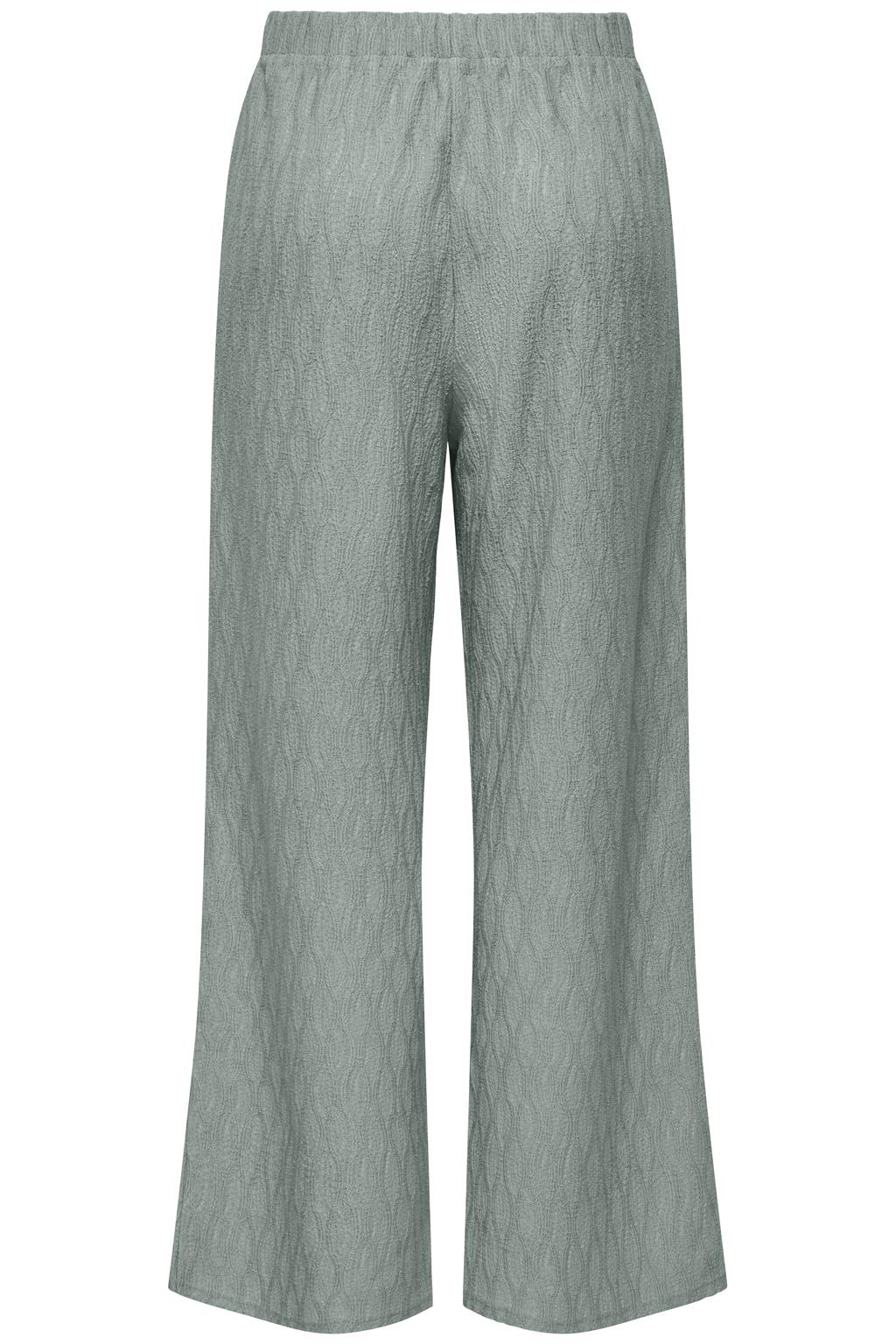 Lichtgroene dames ONLY wide leg high waist casual broek met effen