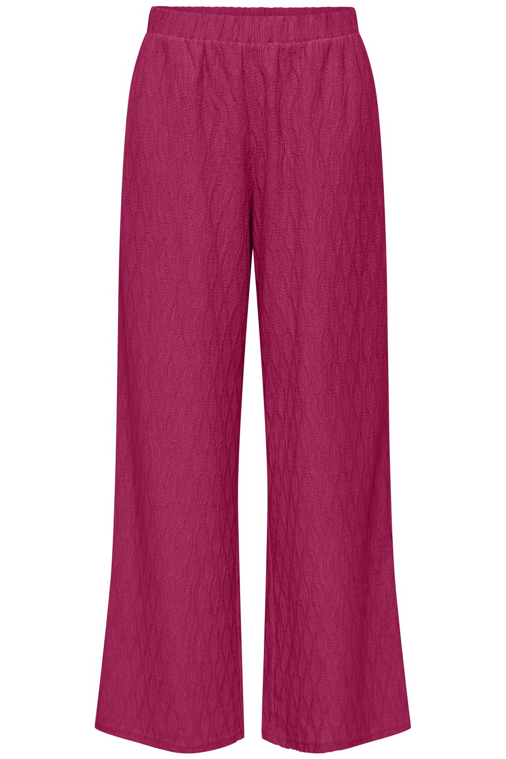 Roze dames ONLY wide leg high waist casual broek met effen
