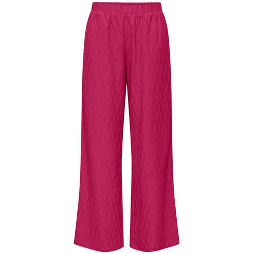 ONLY wide leg high waist casual broek roze afbeelding