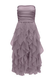 thumbnail: Lilakleurige dames ONLY van polyester met effen, strapless hals en ritssluiting
