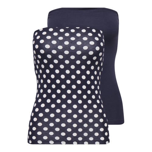 ONLY top met stippen donkerblauw - (set van 30) afbeelding