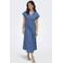 ONLY korte jurk medium blue denim