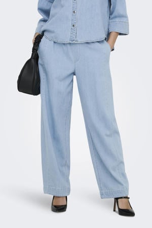 high waist wide leg jeans lichtblauw