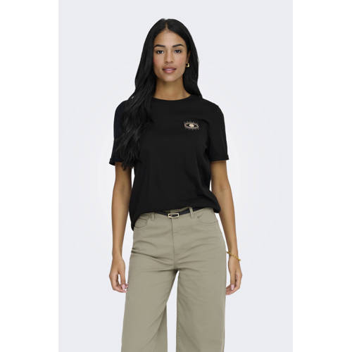 ONLY T-shirt zwart afbeelding