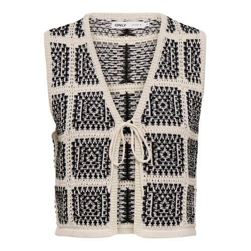 ONLY top beige gebreid afbeelding