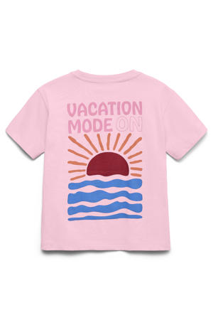 T-shirt met backprint roze